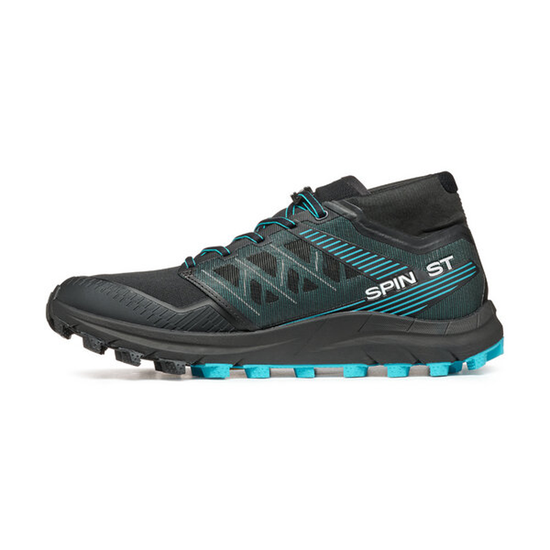 Scarpa Spin ST Men's Fell Running Shoe in Black/Azure-1